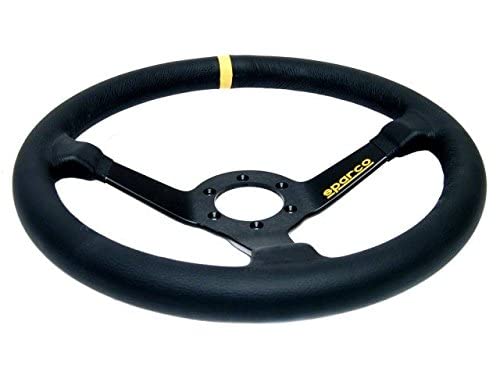 Sparco 015R345MLN Leather Steering Wheel,Black, 350mm