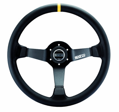 Sparco 015R345MLN Leather Steering Wheel,Black, 350mm